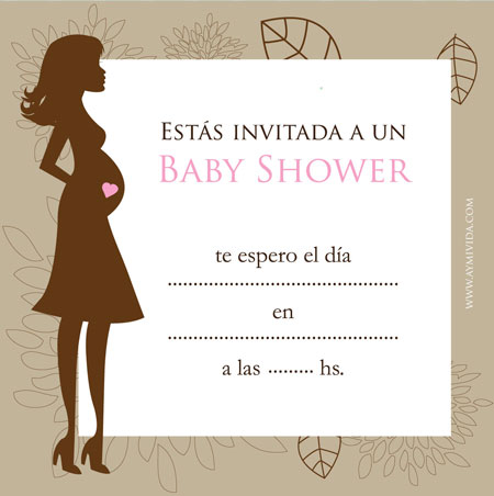 Tarjeta de Baby Shower beba para imprimir