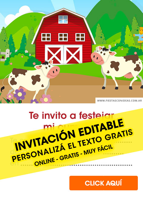 Invitaciones de Animales de la granja