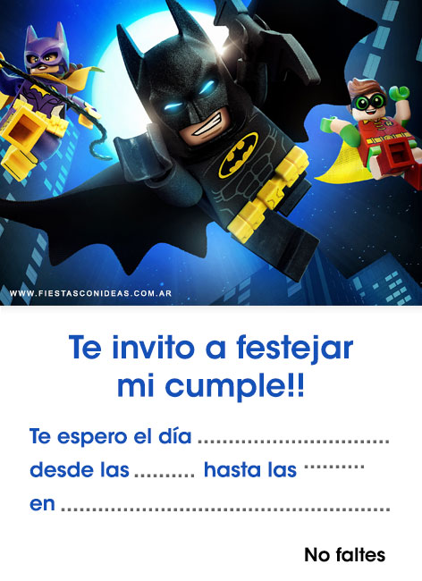Invitaciones de Batman