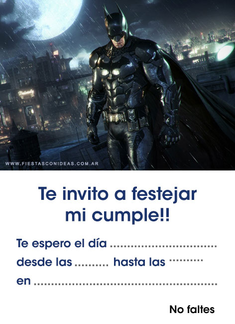 Invitaciones de Batman