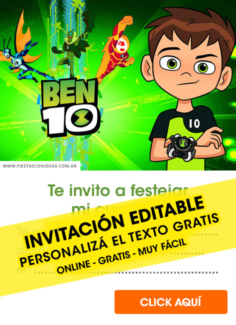 Invitaciones de Ben 10