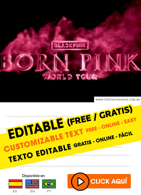 Invitaciones de Black Pink / Born Pink