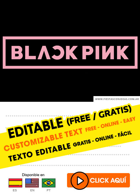 Invitaciones de Black Pink / Born Pink
