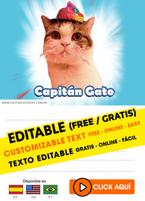 Invitaciones de Capitán Gato