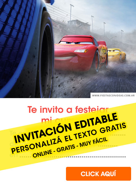 Invitaciones de Cars / Lightning McQueen