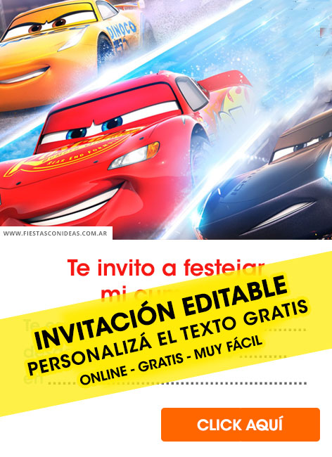Invitaciones de Cars / Lightning McQueen
