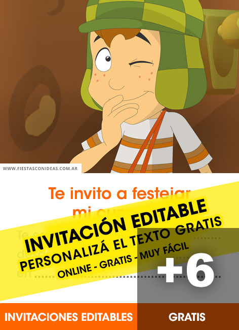 [+6] Tarjetas de cumpleaños de CHAVO DEL 8 GRATIS para editar, personalizar e imprimir.