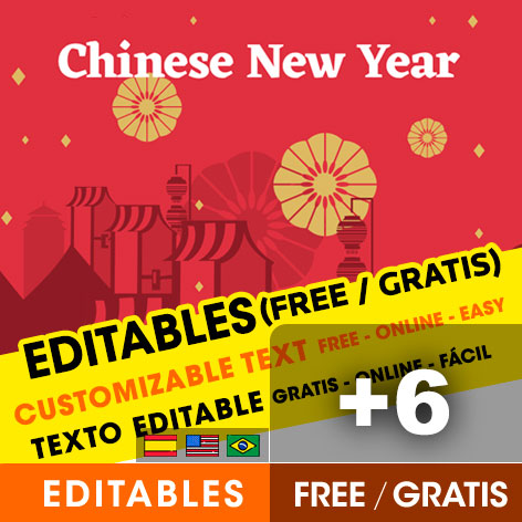 Tarjetas Año Nuevo Chino 2024 Gratis para imprimir o enviar por Whatsapp!!