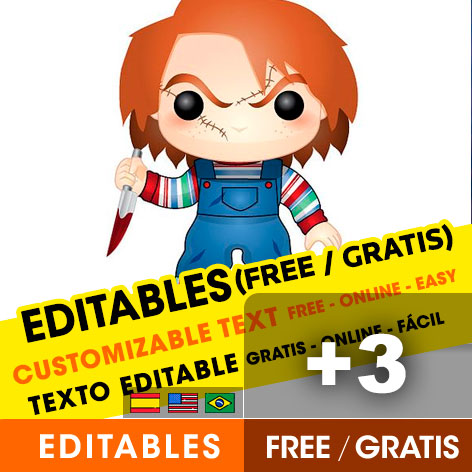[+3] INVITACIONES de CHUCKY el muñeco diabólico gratis para editar, imprimir o enviar por Whatsapp