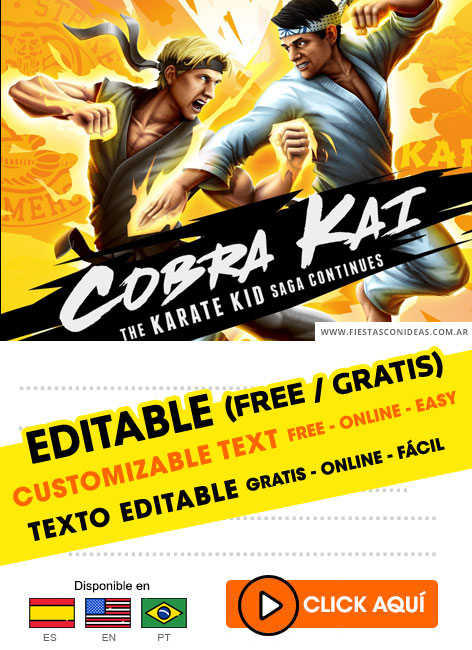 Invitaciones de Cobra Kai