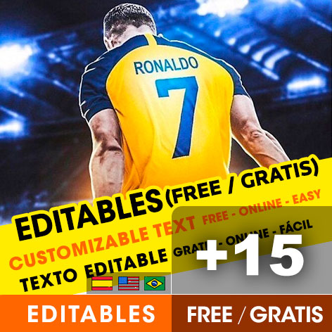+15 Invitaciones de Cristiano Ronaldo (CR7) para Editar Gratis (WhatsApp e Imprimir)