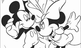 Mickey y Minnie - Disney - Dibujos para colorear