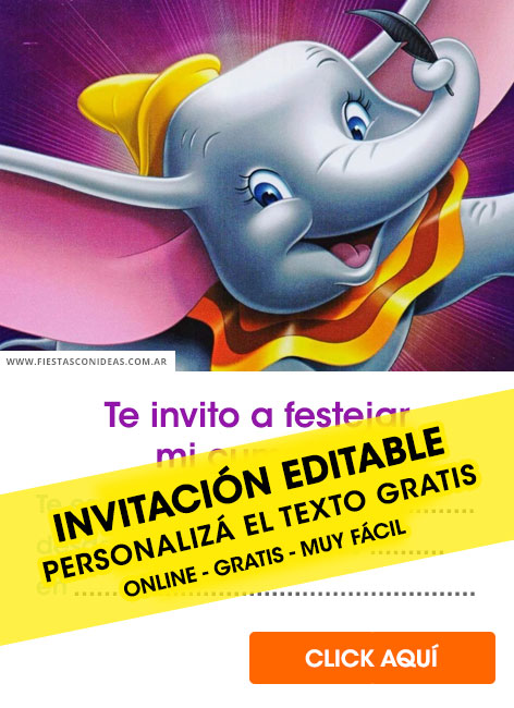 Invitaciones de Dumbo