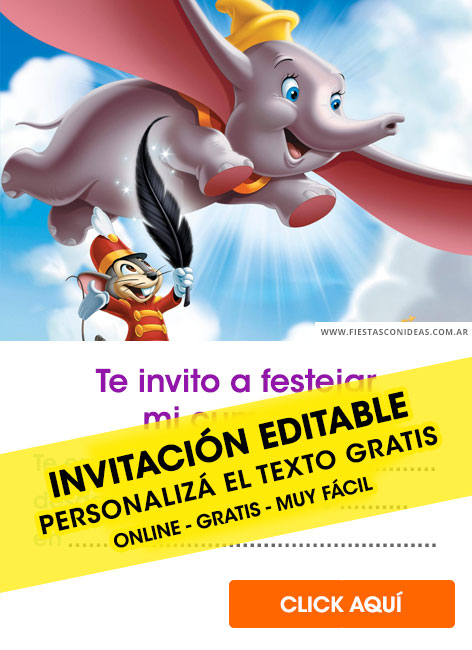 Invitaciones de Dumbo