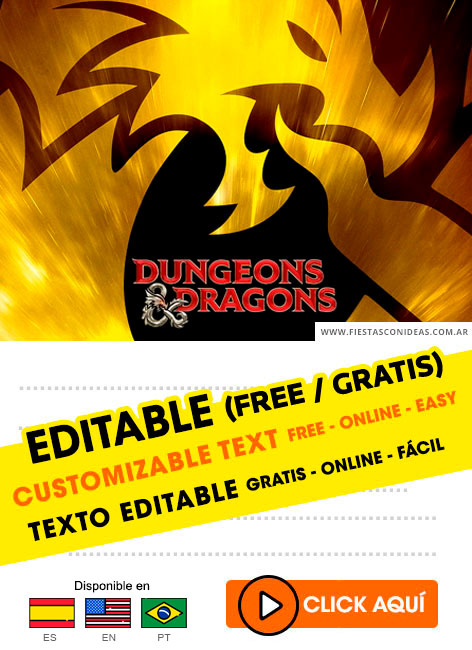 Invitaciones de Dungeons & Dragons