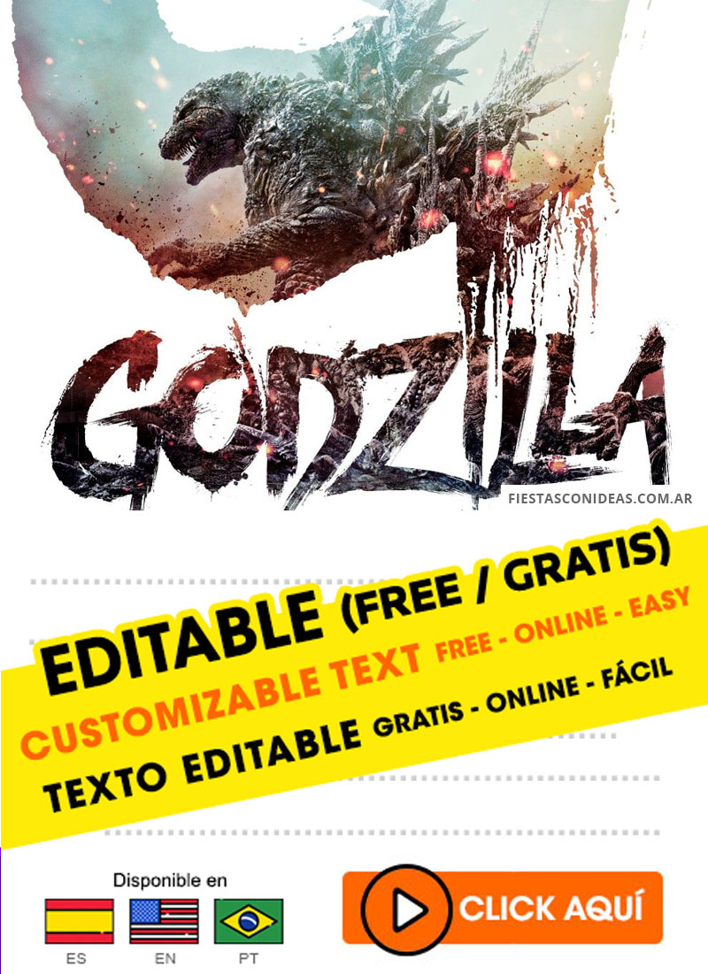 Invitaciones de Godzilla Minus One