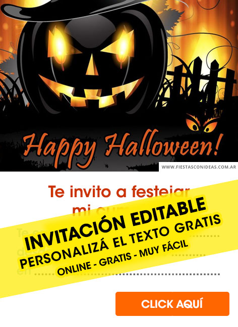 Invitaciones de Feliz Halloween