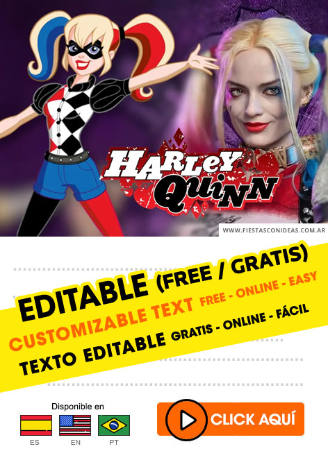 Invitaciones de Harley Quinn