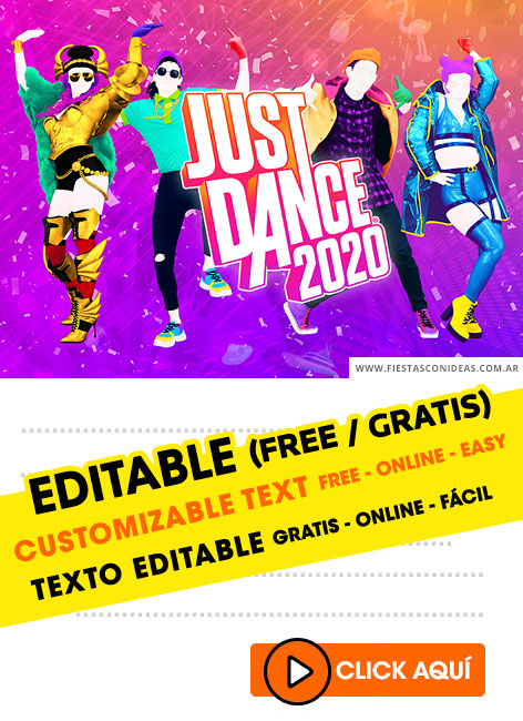Invitaciones de Just Dance 2020