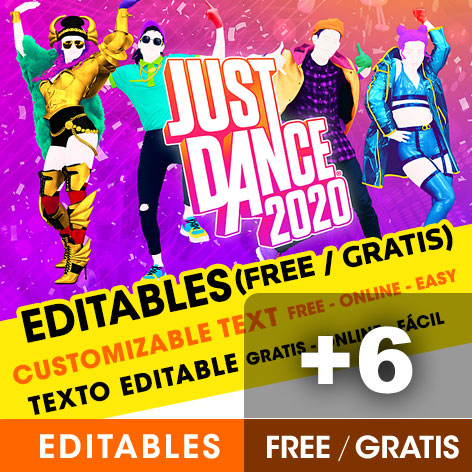 [+6] INVITACIONES de JUST DANCE 2020 gratis para editar, imprimir o enviar por Whatsapp
