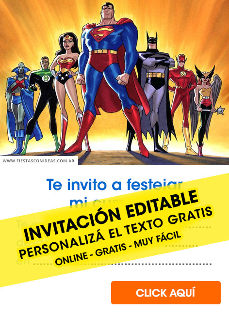Invitaciones de Liga de la Justicia