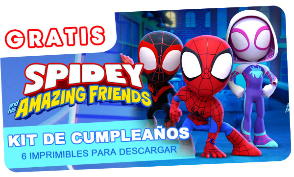 Nuevo Kit de cumpleaños de SPIDEY Y SUS SORPRENDENTES AMIGOS Gratis para imprimir
