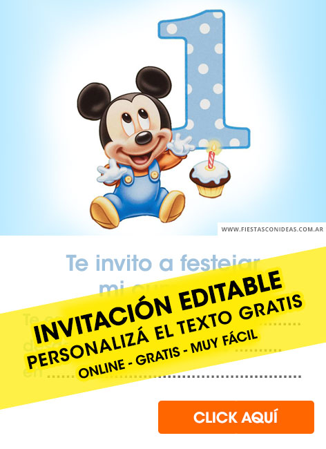 Invitaciones de Ratón Mickey