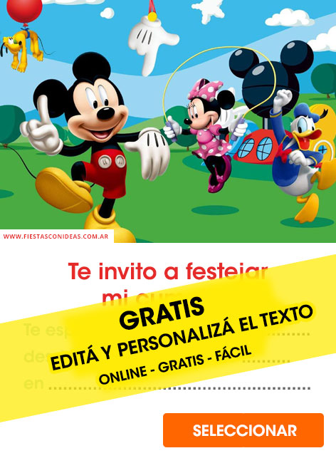 Invitaciones de Ratón Mickey