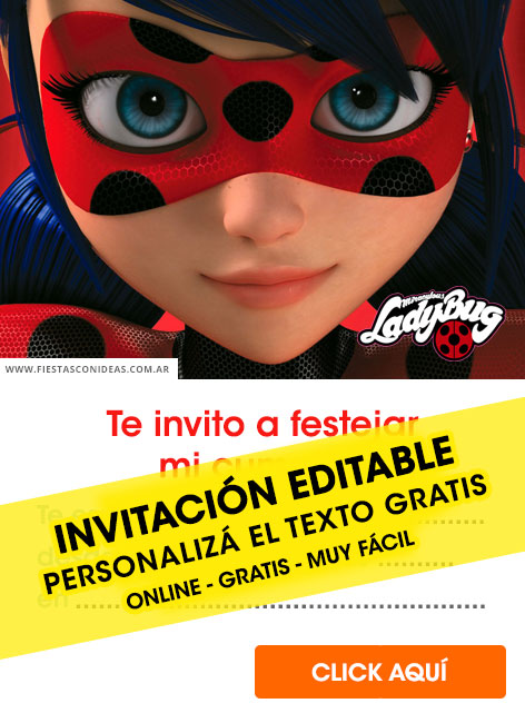 Invitaciones de Miraculous Ladybug