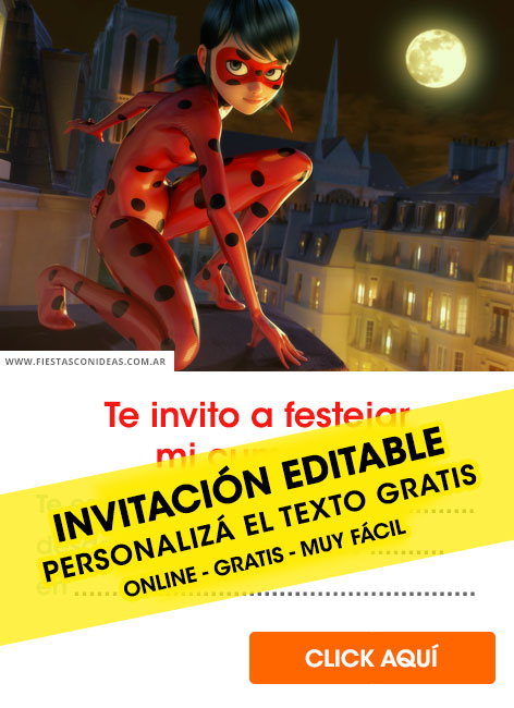 Invitaciones de Miraculous Ladybug
