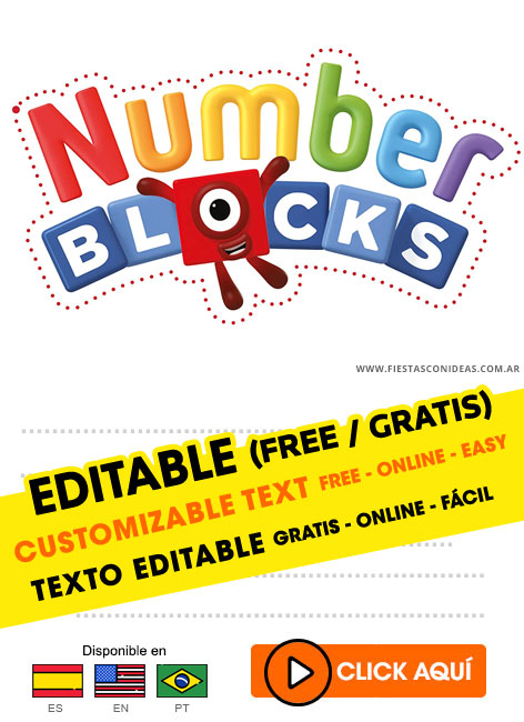 Invitaciones de Number Blocks