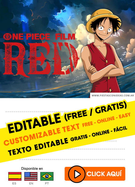 Invitaciones de One Piece