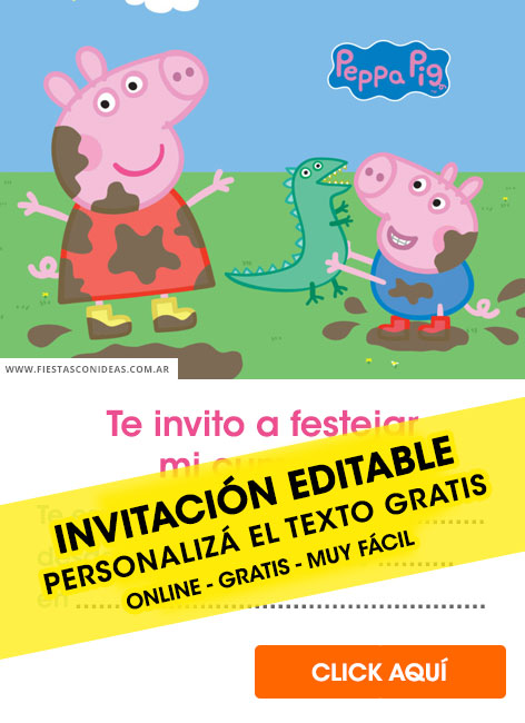 Invitaciones de Peppa Pig y George