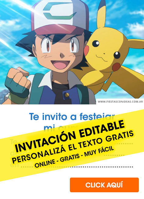 Invitaciones de Pokemon
