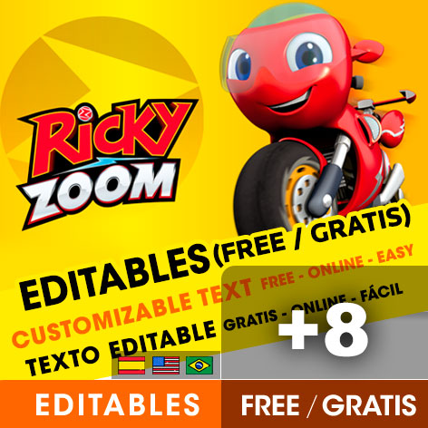[+8] INVITACIONES de RICKY ZOOM gratis para editar, imprimir o enviar por Whatsapp