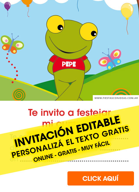 Invitaciones de Sapo Pepe