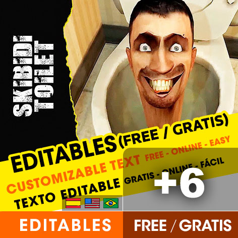 +6 Invitaciones de Skibidi Toilet para Editar Gratis (WhatsApp, PDF e Imprimir)