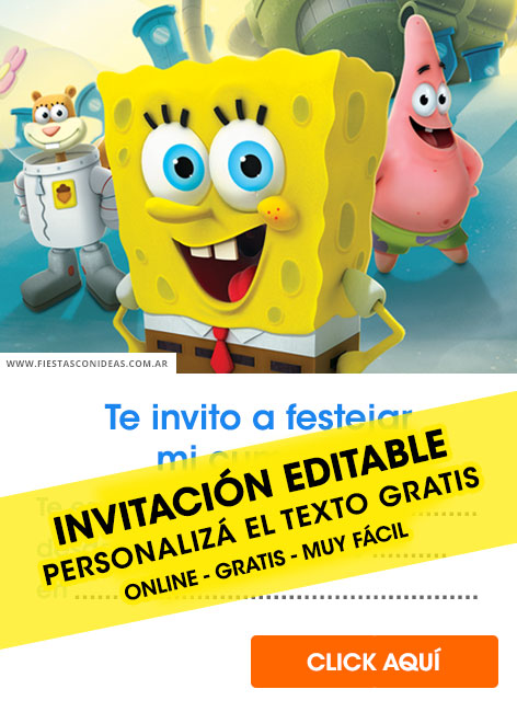 Invitaciones de SpongeBob