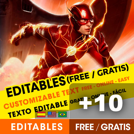 +10 Invitaciones de Flash para Editar Gratis (WhatsApp e Imprimir)