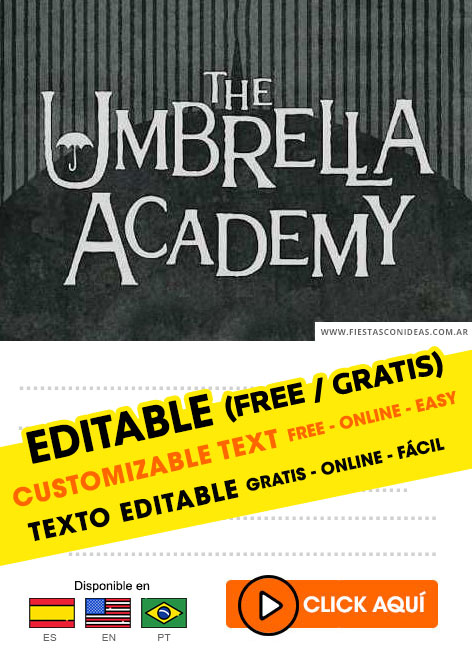 Invitaciones de The Umbrella Academy