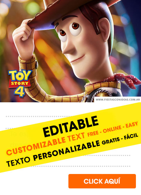 Invitaciones de Toy Story 4