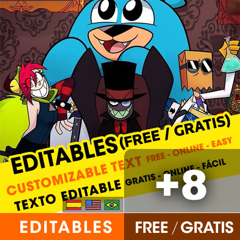[+8] INVITACIONES de VILLANOS (Cartoon Network) gratis para editar, imprimir o enviar por Whatsapp