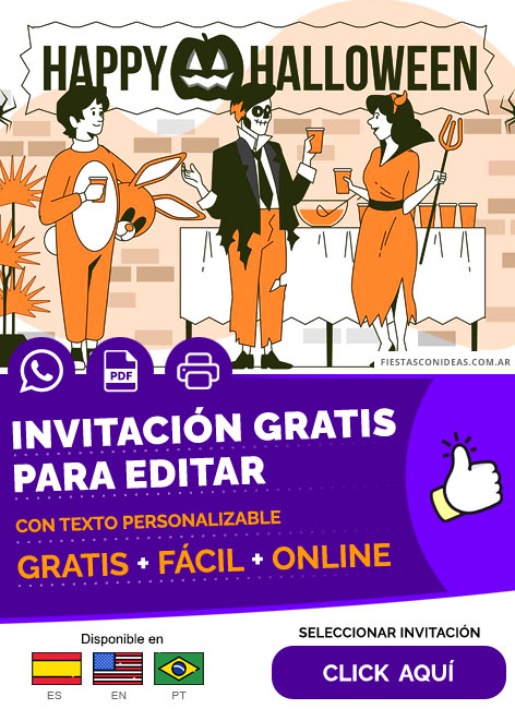 Invitación Fiesta De Oficina Halloween Gratis Para Editar, Imprimir, PDF o Whatsapp
