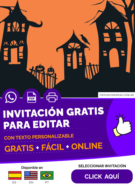 Invitación Fiesta Halloween Estilo Mundo De Jack Tim Burton Gratis Para Editar, Imprimir, PDF o Whatsapp
