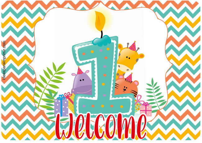 First Birthday Welcome Sign Poster