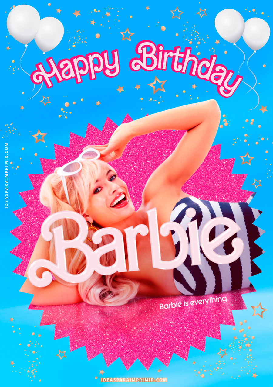 Barbie Happy Birthday Poster