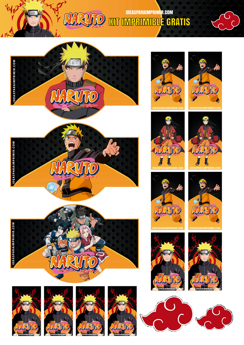 Etiquetas de Naruto Gratis