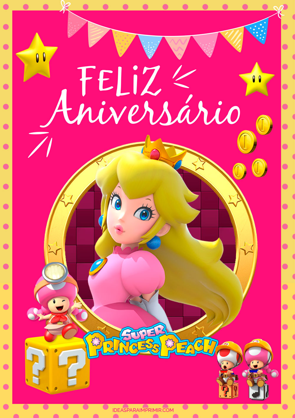 Feliz Aniversário do Princesa Peach