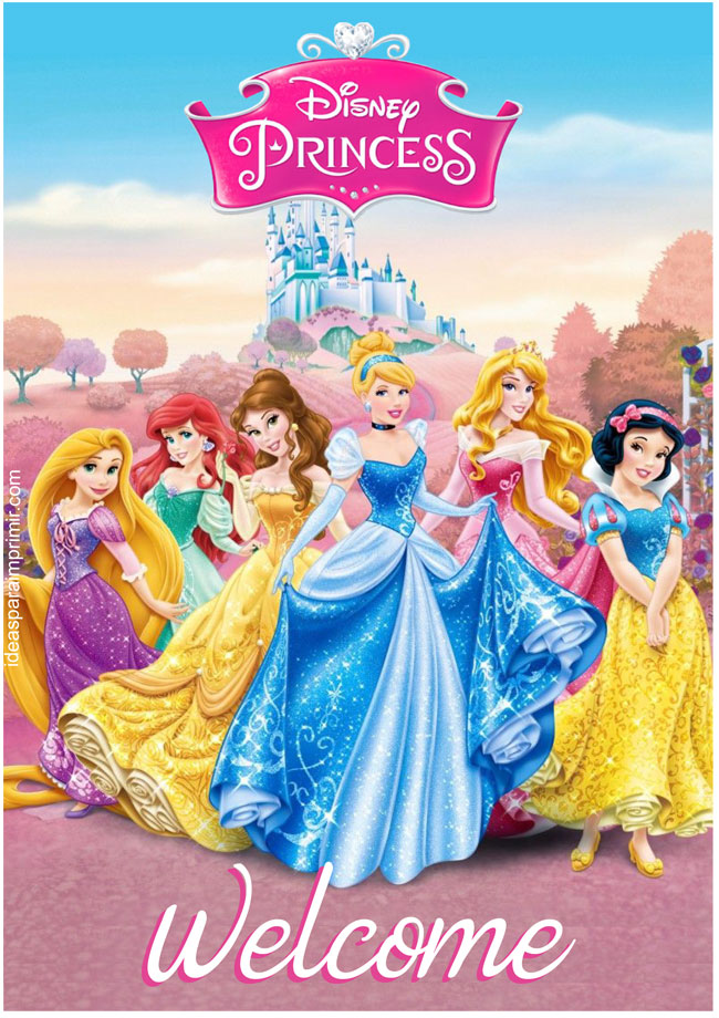 Disney Princess Welcome Sign Poster