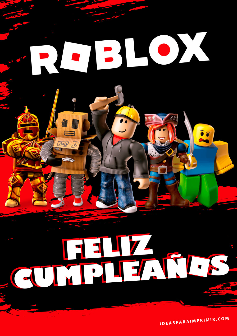 Poster de Feliz Cumpleaños de Roblox